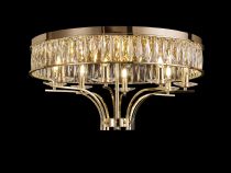 Vivienne French Gold Crystal Ceiling Lights Diyas Flush Crystal Fittings